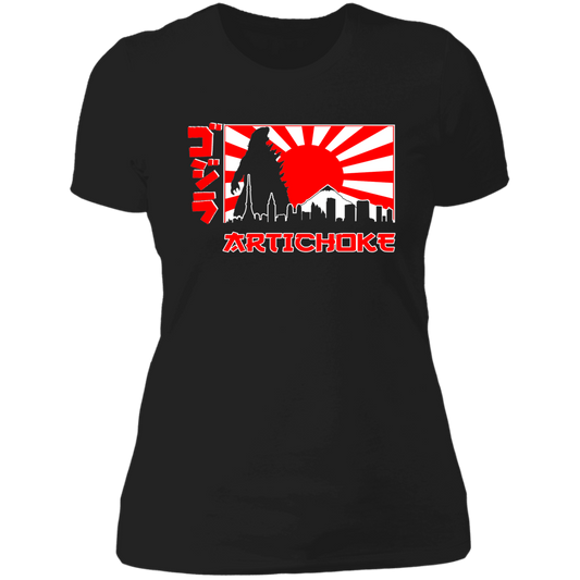 ArtichokeUSA Custom Design.  Fan Art Godzilla/Mecha Godzilla. Ladies' Boyfriend T-Shirt