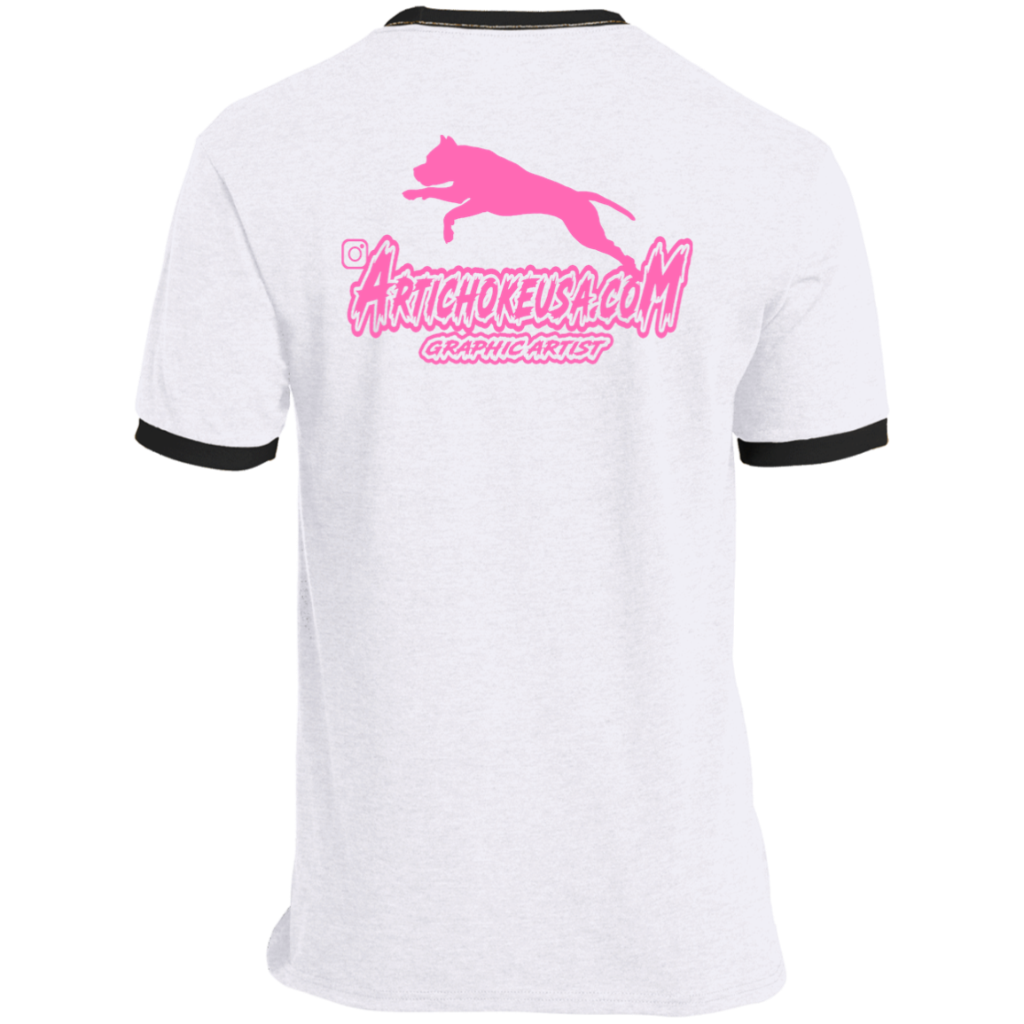 ArtichokeUSA Custom Design. Ruffing the Passer. Pitbull Edition. Female Version. Ringer Tee