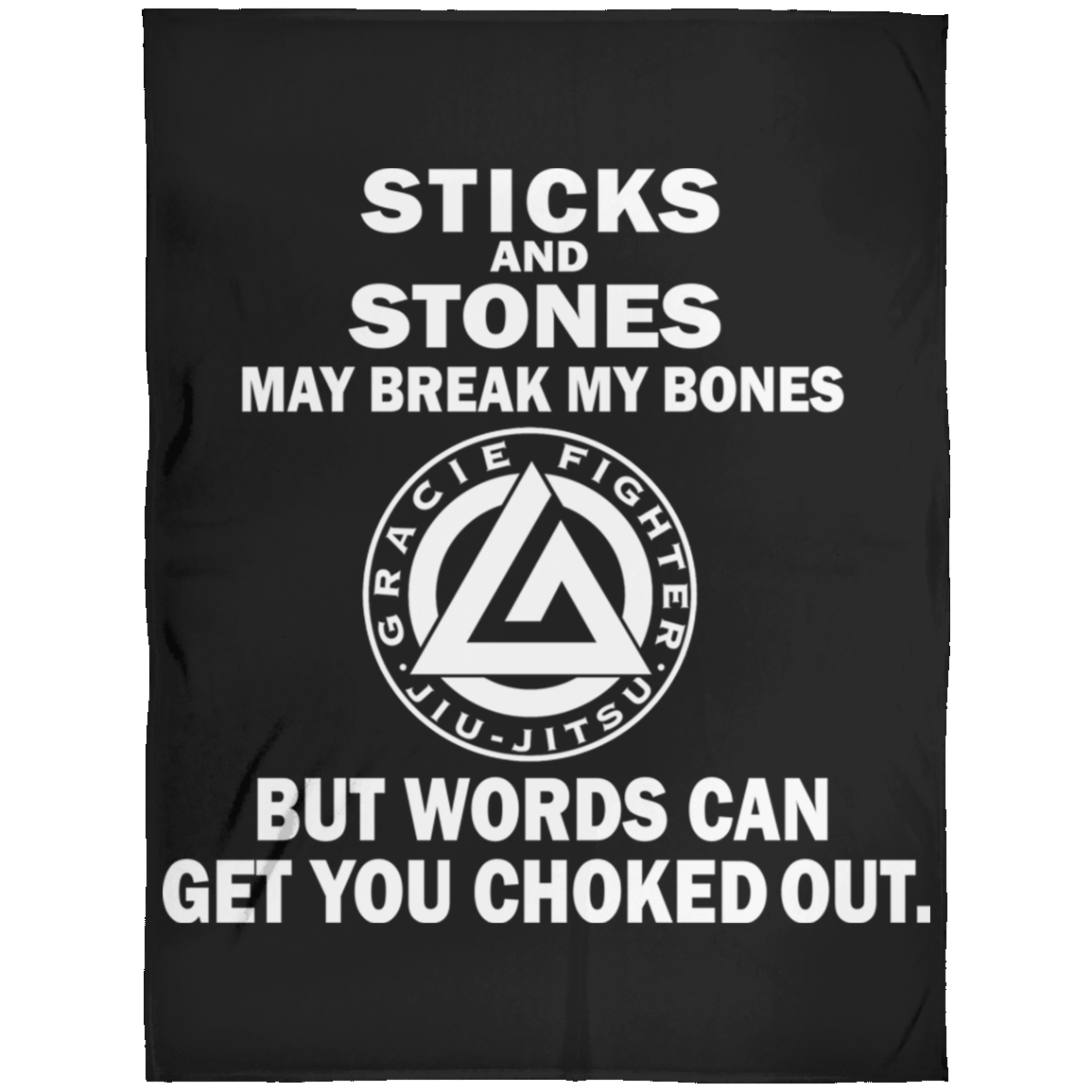 Artichoke Fight Gear Custom Design #19. Sticks and Stones. Fleece Blanket 60x80