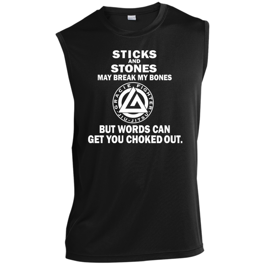 Artichoke Fight Gear Custom Design #19. Sticks and Stones. Men’s Sleeveless
