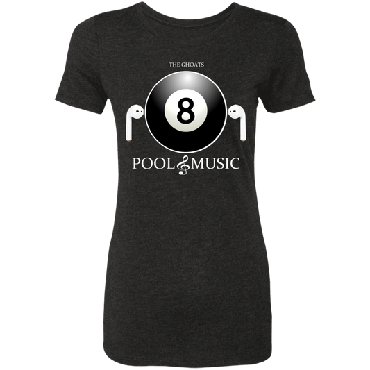 The GHOATS Custom Design. #19 Pool & Music. Ladies' Triblend T-Shirt