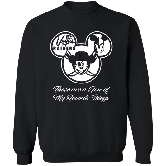 ArtichokeUSA Custom Design. Las Vegas Raiders & Mickey Mouse Mash Up. Fan Art. Parody. Crewneck Pullover Sweatshirt