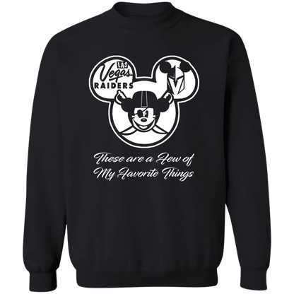 ArtichokeUSA Custom Design. Las Vegas Raiders & Mickey Mouse Mash Up. Fan Art. Parody. Crewneck Pullover Sweatshirt