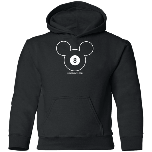 The GHOATS Custom Design #19. Look at the back. Mickey Hustle. Mickey Fan Art. Youth Pullover Hoodie