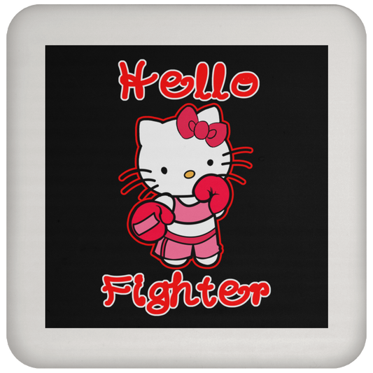 Artichoke Fight Gear Custom Design #13. Hello Fightter. Hello Kitty Parody. MMA.  Coaster