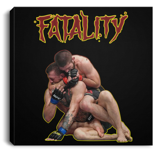 Artichoke Fight Gear Custom Design #11. Fatality. Mortal Kombat Parody. MMA.  Square Canvas .75in Frame