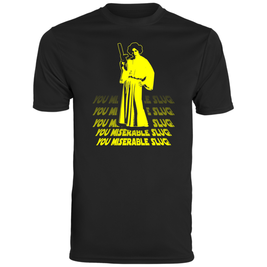 ArtichokeUSA Custom Design. You Miserable Slug. Carrie Fisher Tribute. Star Wars / Blues Brothers Fan Art. Men's Moisture-Wicking Tee
