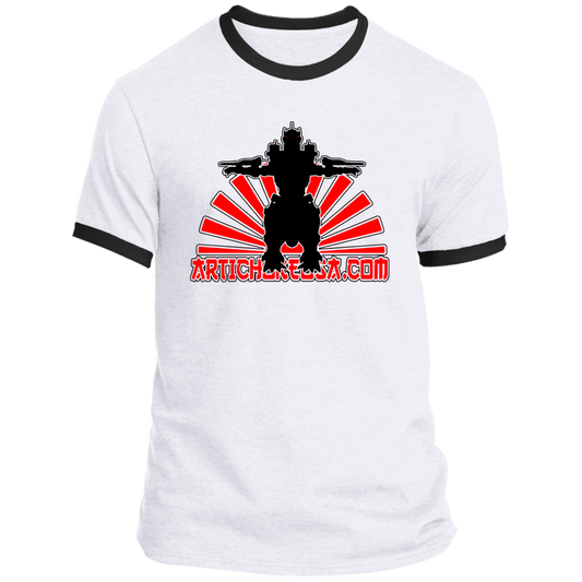 ArtichokeUSA Custom Design. Fan Art Mechagodzilla/Godzilla. Ringer Tee