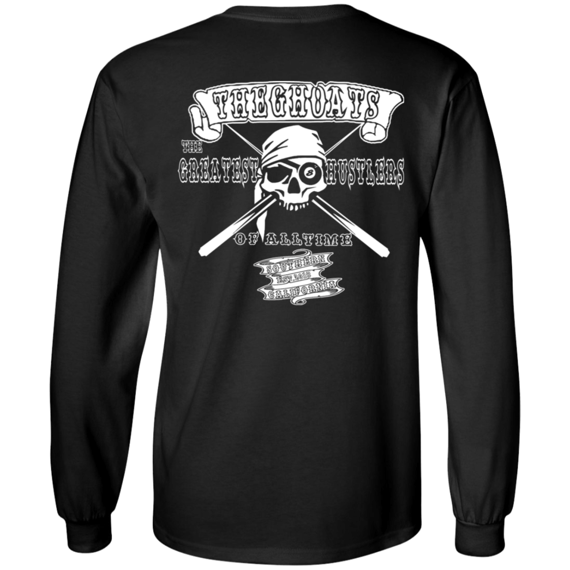 The GHOATS Custom Design. #4 Motorcycle Club Style. Ver 2/2. Long Sleeve Cotton T-Shirt