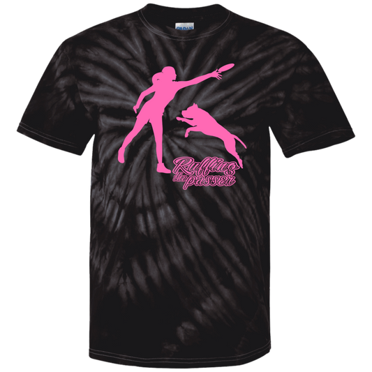 ArtichokeUSA Custom Design. Ruffing the Passer. Pitbull Edition. Female Version. 100% Cotton Tie Dye T-Shirt