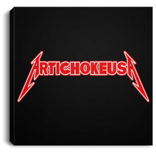 ArtichokeUSA Custom Design. Metallica Style Logo. Let's Make One For Your Project. Square Canvas .75in Frame