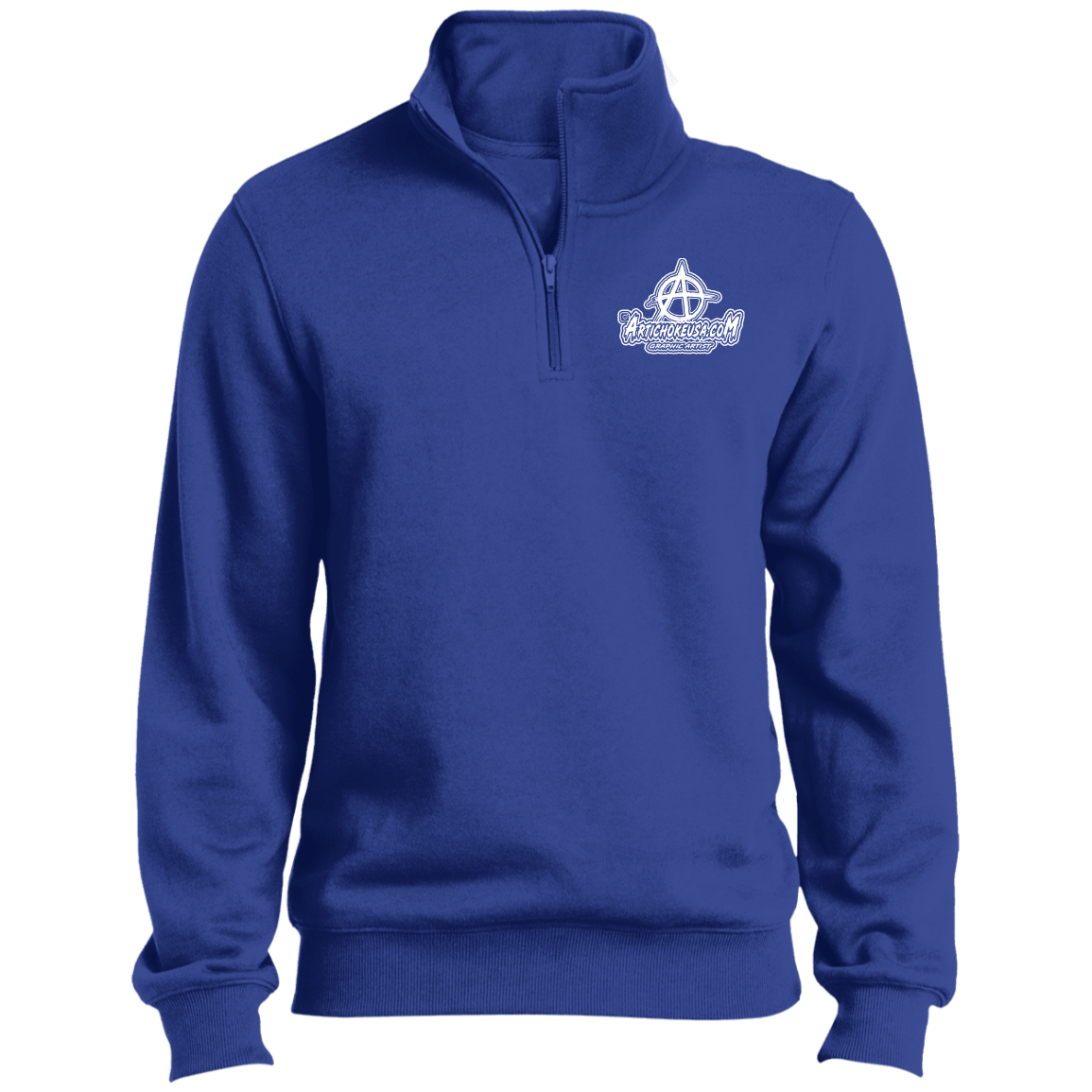 Embroidered 1/4 Zip Sweatshirt