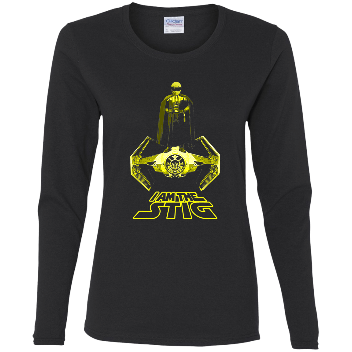 ArtichokeUSA Custom Design. I am the Stig. Vader/ The Stig Fan Art. Ladies' Cotton LS T-Shirt