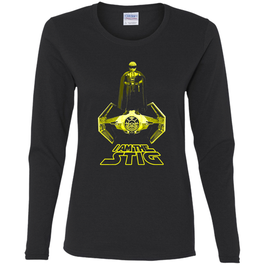 ArtichokeUSA Custom Design. I am the Stig. Vader/ The Stig Fan Art. Ladies' Cotton LS T-Shirt