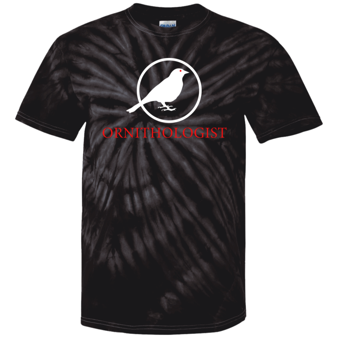 OPG Custom Design # 24. Ornithologist. A person who studies or is an expert on birds. 100% Cotton Tie Dye T-Shirt
