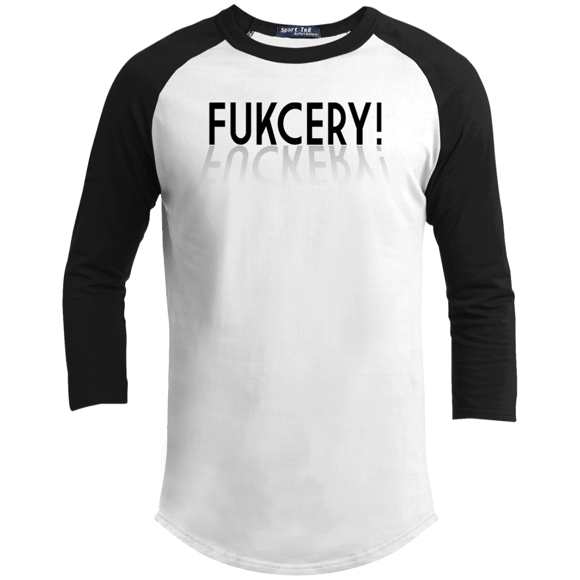 ArtichokeUSA Custom Design. FUKCERY. The New Bullshit. Youth 3/4 Raglan Sleeve Shirt