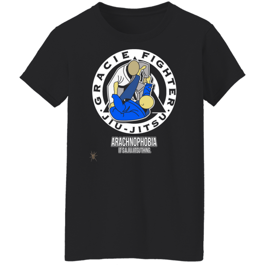 Artichoke Fight Gear Custom Design #1. Arachnophobia: Fear of Spiders. Spider Guard. It's a Jiu Jitsu Thing. Ladies' 100% Pre-Shrunk Cotton T-Shirt