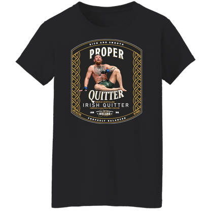 Artichoke Fight Gear Custom Design #15. Proper Quitter. Ladies' 100% Pre-Shrunk Cotton T-Shirt