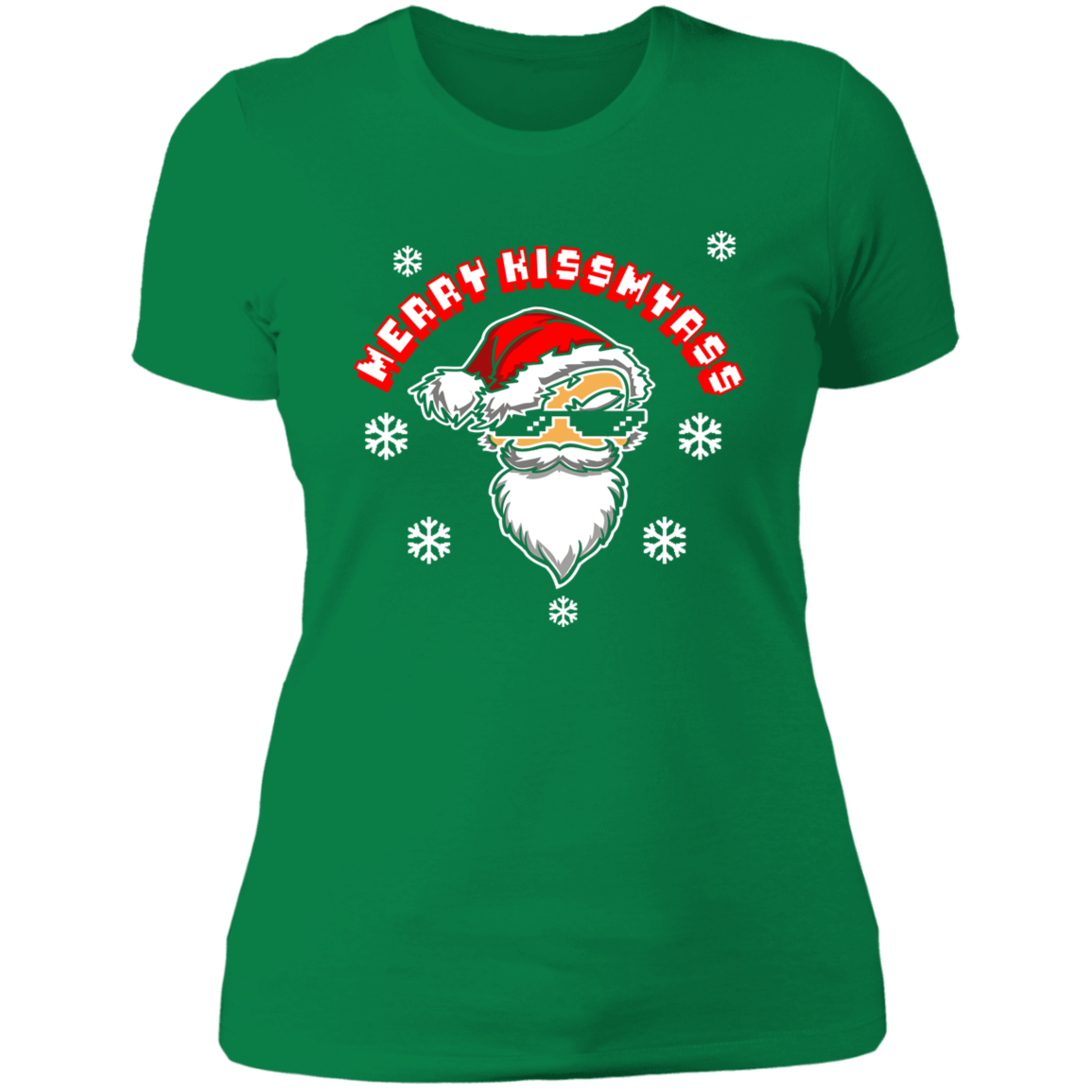 ArtichokeUSA Custom Design. Merry Kiss My Ass. Ladies' Boyfriend T-Shirt