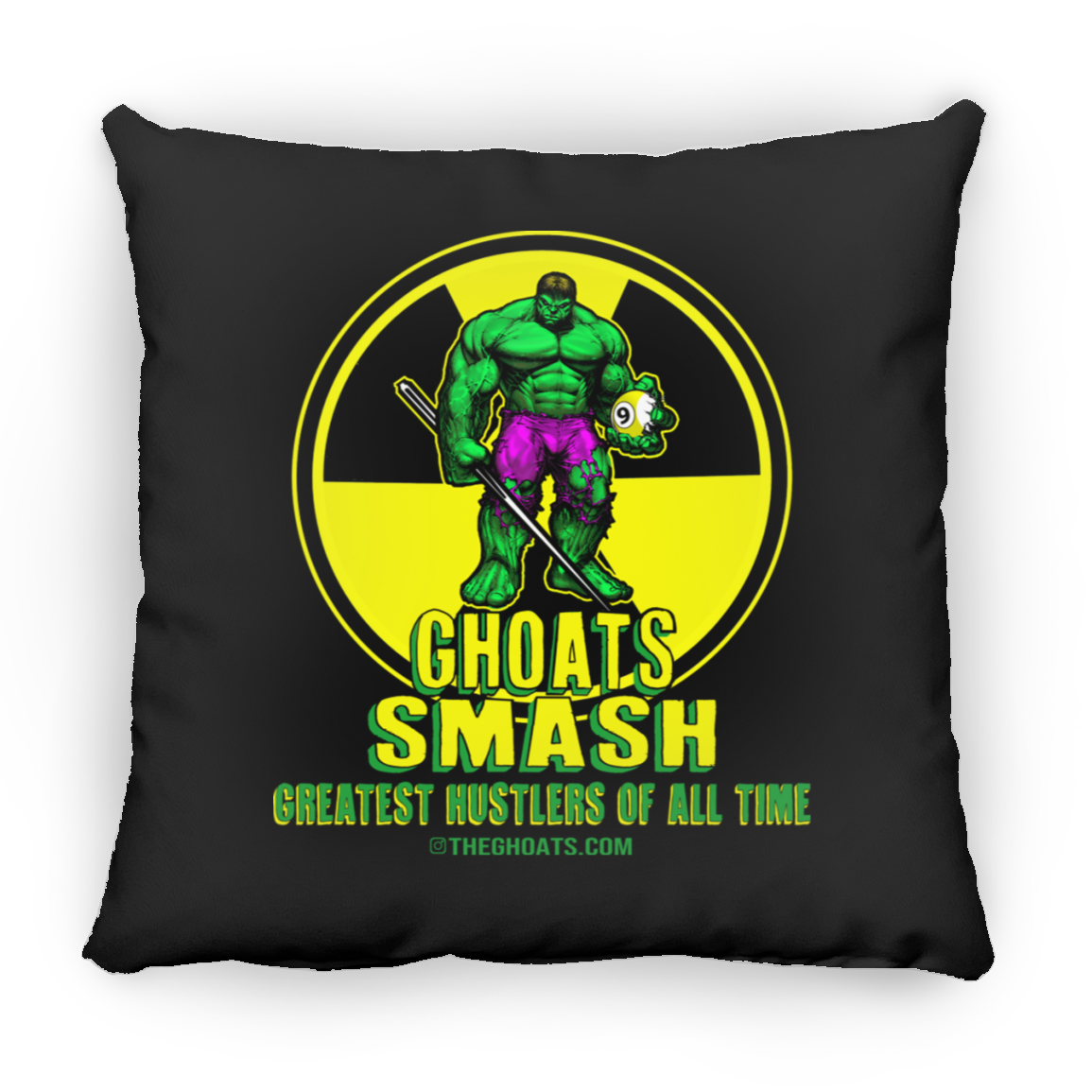 The GHOATS Custom Design. #13. GHOATS SMASH. Large Square Pillow