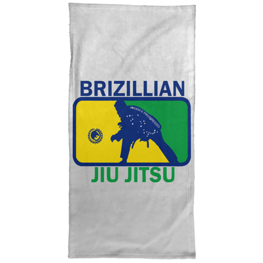 Artichoke Fight Gear Custom Design #5. BJJ MLB Brazil Flag Colors. Parody v2. Hand Towel - 15x30