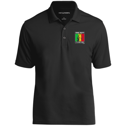 OPG Custom Design #22. One Putt / One Love Parody with Fan Art. Female Edition. 100%Polyester UV Micro-Mesh Polo