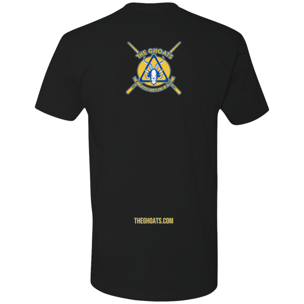 The GHOATS Custom Design. #12 GOLDEN STATE HUSTLERS.	Premium Short Sleeve T-Shirt