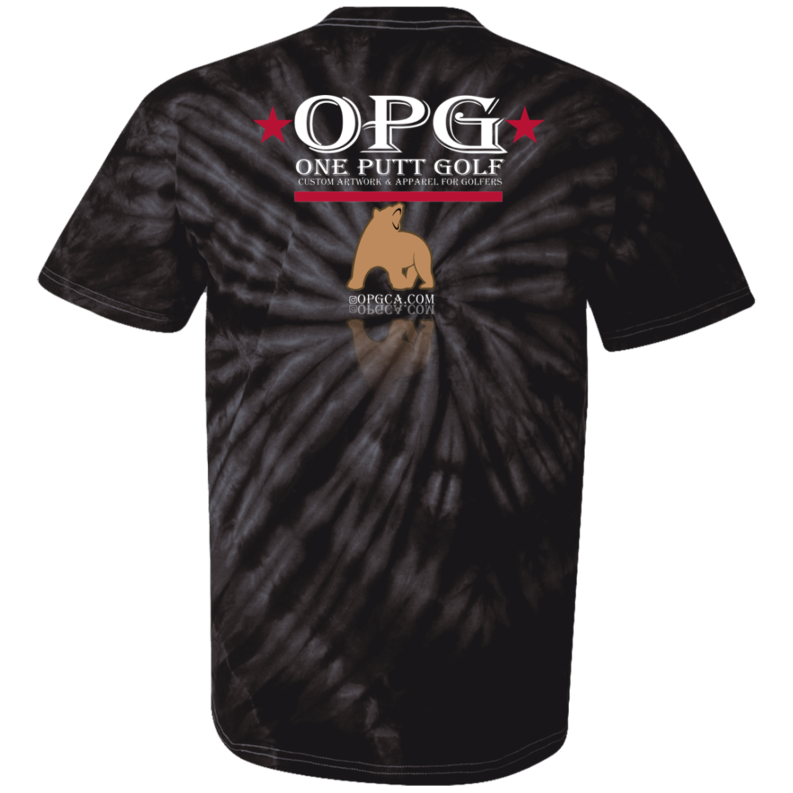 OPG Custom Design #14. Golf California. California State Flag. Youth Tie-Dye T-Shirt
