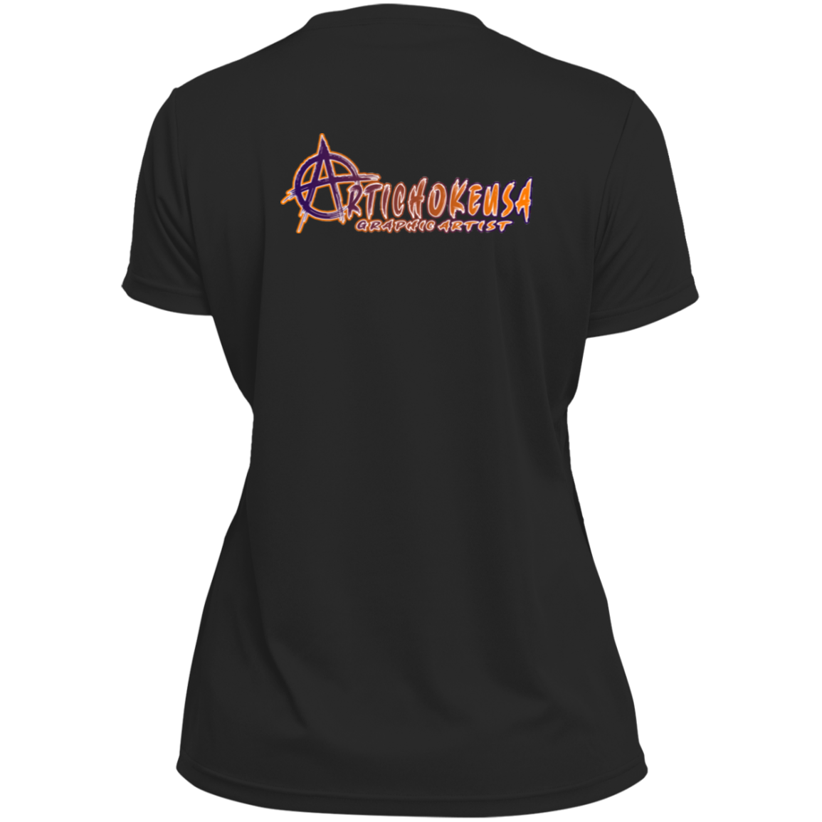 ArtichokeUSA Character and Font design. Let's Create Your Own Team Design Today. Arthur. Ladies’ Moisture-Wicking V-Neck Tee