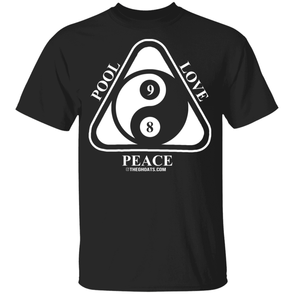 The GHOATS Custom Design #9. Ying Yang. Pool Love Peace. Youth Basic 100% Cotton T-Shirt