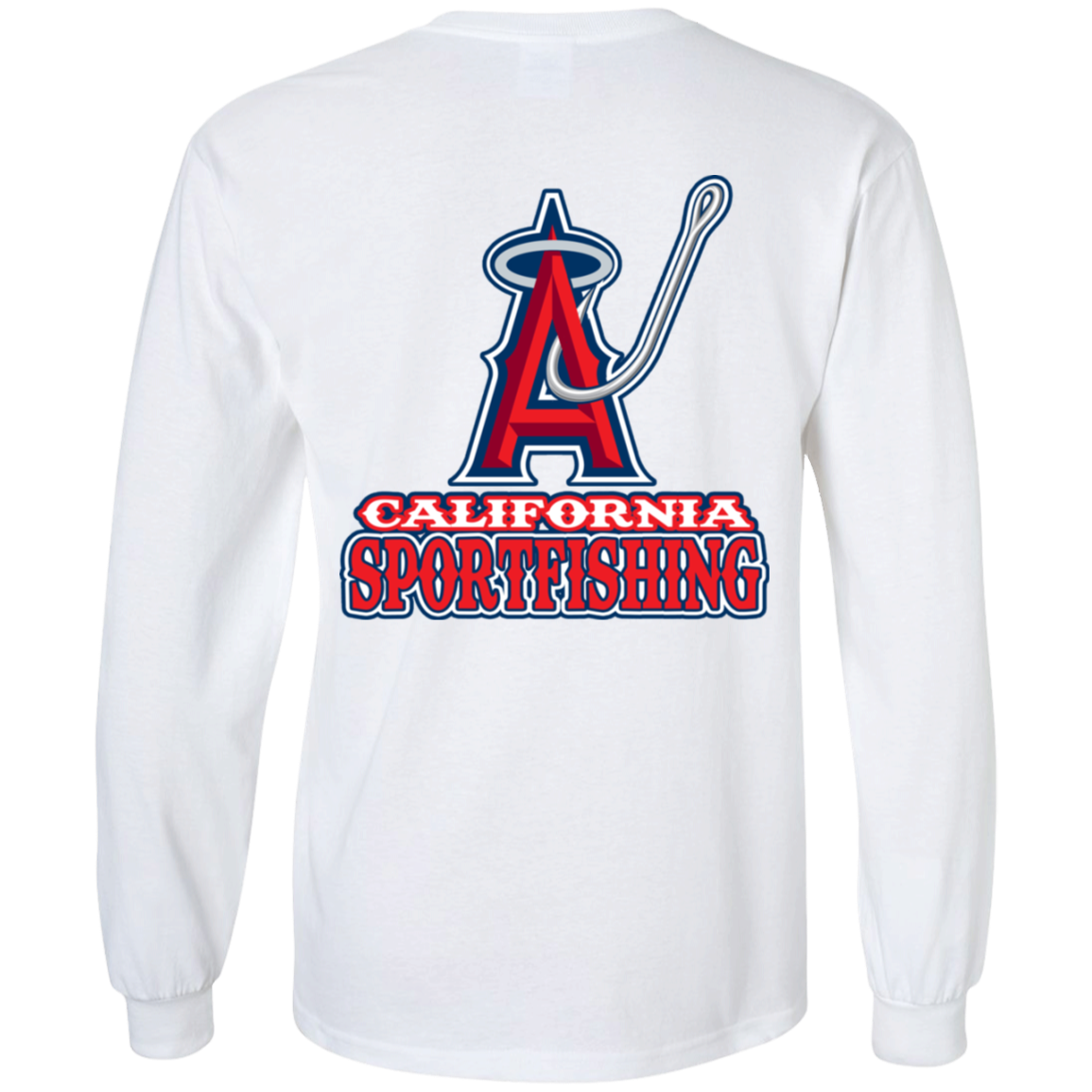 ArtichokeUSA Custom Design. Anglers. Southern California Sports Fishing. Los Angeles Angels Parody. Youth LS T-Shirt