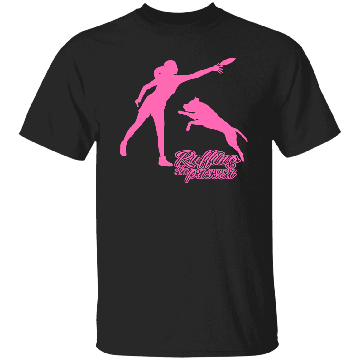 ArtichokeUSA Custom Design. Ruffing the Passer. Pitbull Edition. Female Version. 100% Cotton T-Shirt