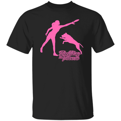 ArtichokeUSA Custom Design. Ruffing the Passer. Pitbull Edition. Female Version. 100% Cotton T-Shirt