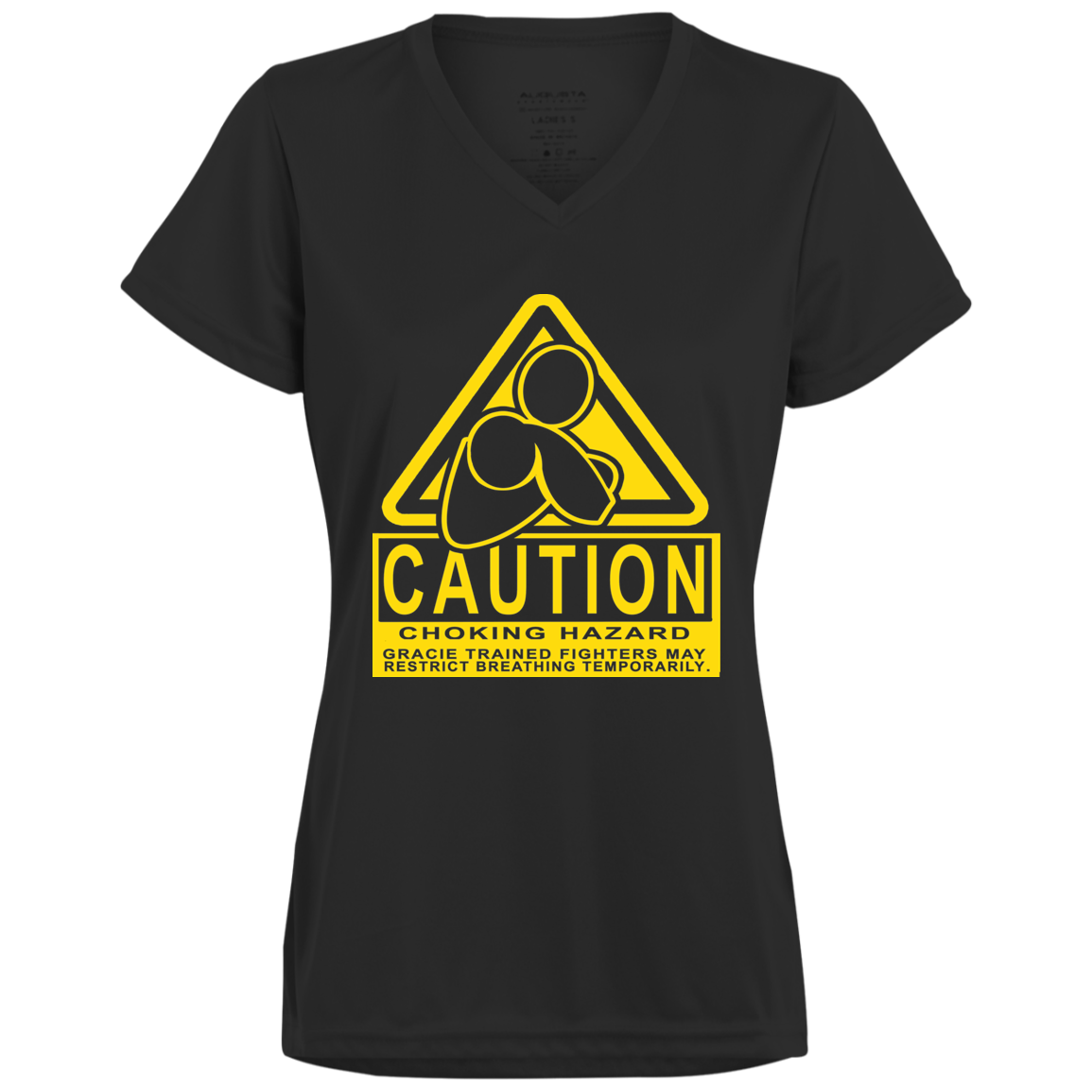 Artichoke Fight Gear Custom Design #7. Choking Hazard. Ladies’ Moisture-Wicking V-Neck Tee