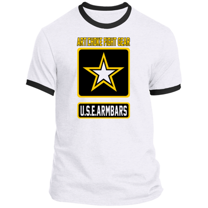 Artichoke Fight Gear Custom Design #2. USE ARMBARS. Ringer Tee
