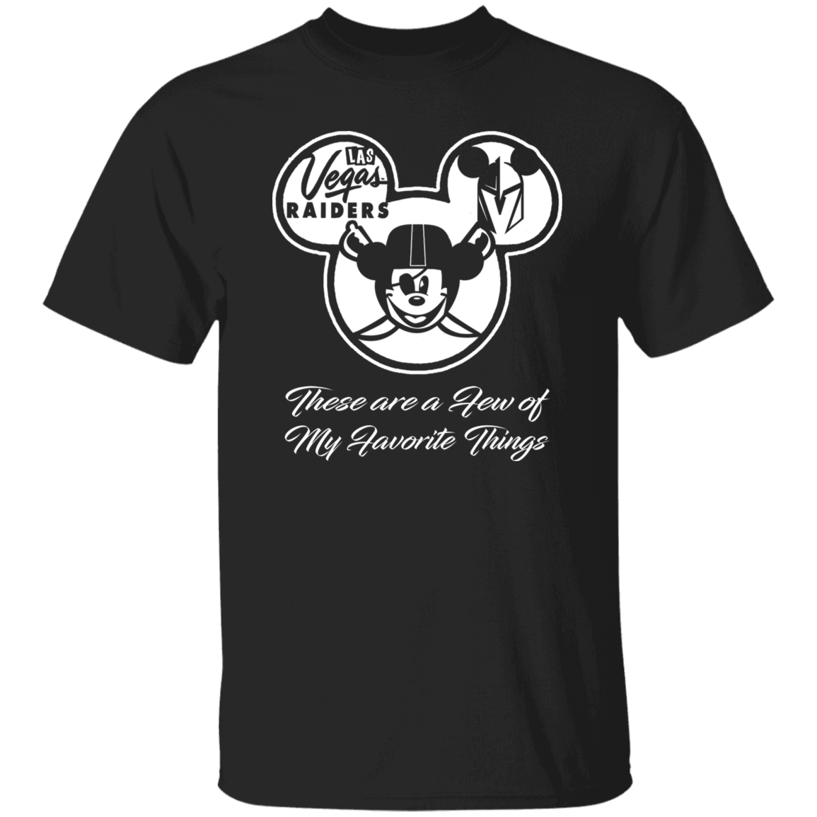 ArtichokeUSA Custom Design. Las Vegas Raiders & Mickey Mouse Mash Up. Fan Art. Parody. 100% Cotton T-Shirt