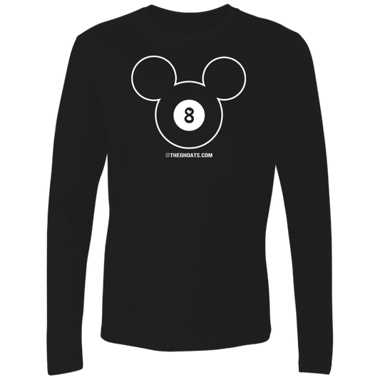 The GHOATS Custom Design #19. Look at the back. Mickey Hustle. Mickey Fan Art. Ultra Soft Fitted Men's Long Sleeve