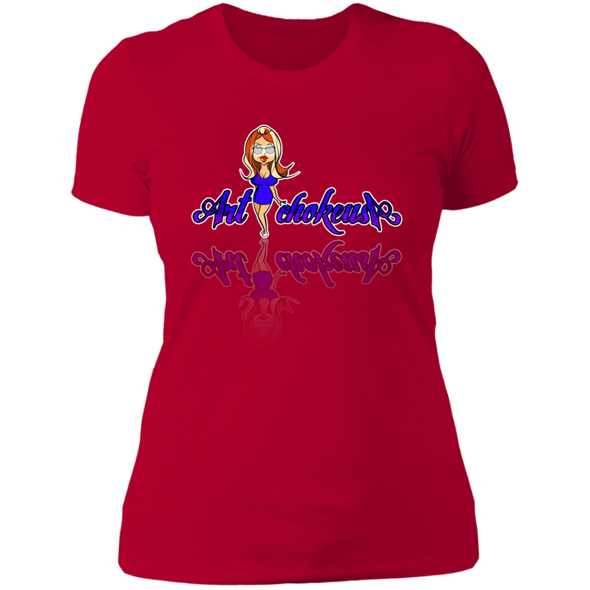 ArtichokeUSA Character and Font Design. Let’s Create Your Own Design Today. Blue Girl. Ladies' Boyfriend T-Shirt