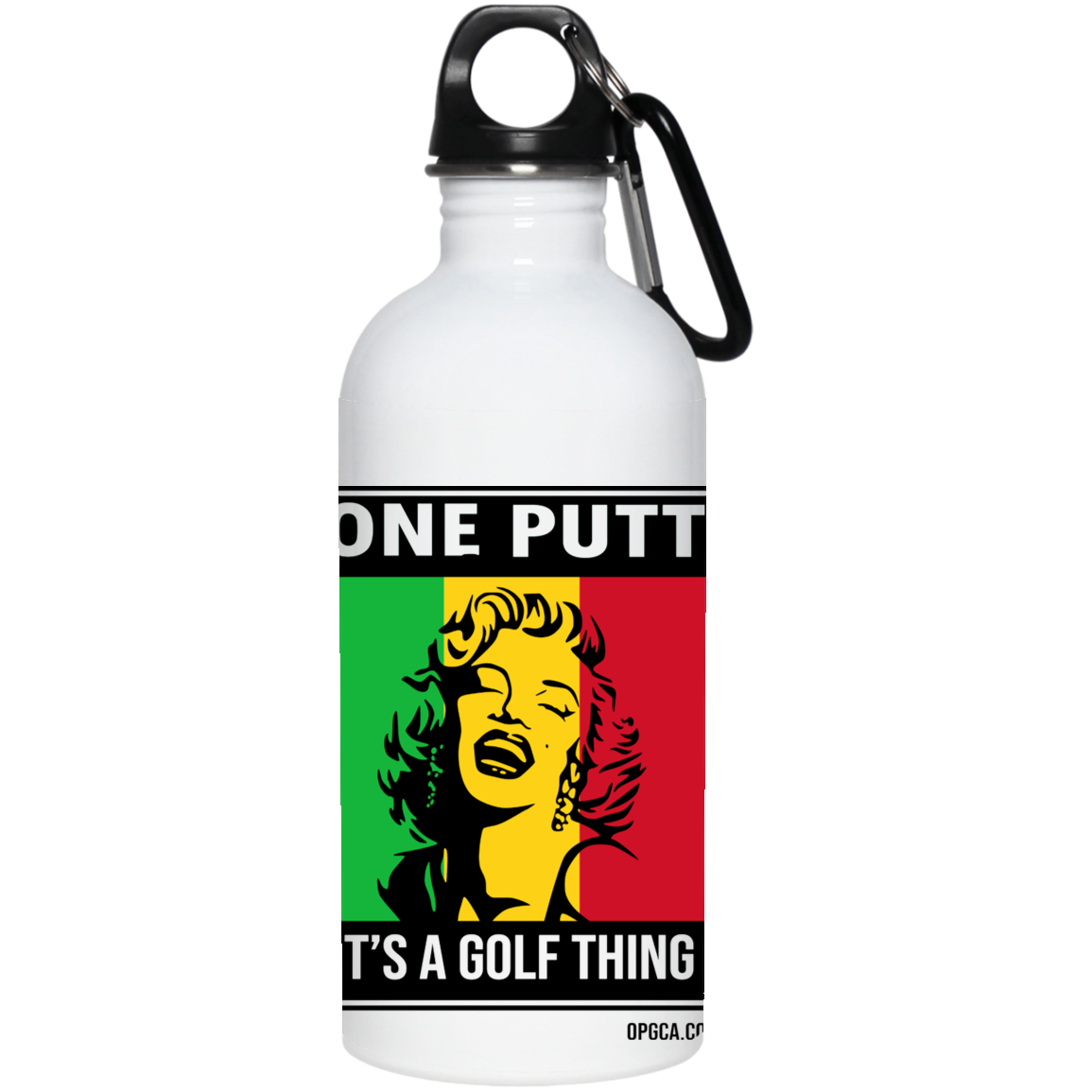 OPG Custom Design #22. One Putt / One Love Parody with Fan Art. Female Edition. 20 oz. Stainless Steel Water Bottle