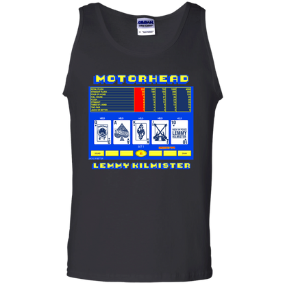 ArtichokeUSA Custom Design. Motorhead's Lemmy Kilmister's Favorite Video Poker Machine. Rock in Peace! Men's 100% Cotton Tank Top