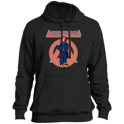 ArtichokeUSA Character and Font design. Let's Create Your Own Team Design Today. Amber. Ultra Soft Pullover Hoodie