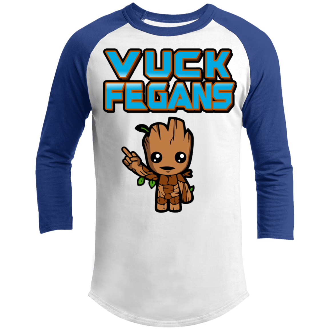 ArtichokeUSA Custom Design. Vuck Fegans. 85% Go Back Anyway. Groot Fan Art. 3/4 Raglan Sleeve Shirt