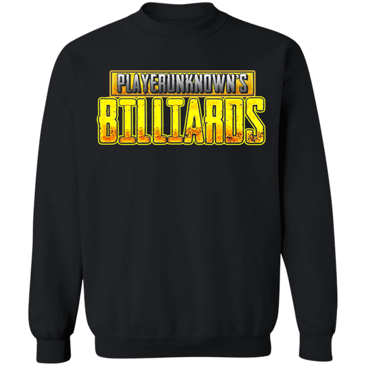 The GHOATS Custom Design. #27 PlayerUnknown's Billiards. PUBG Parody. Crewneck Pullover Sweatshirt