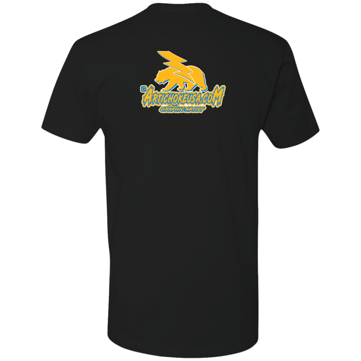ArtichokeUSA Custom Design. Los Angeles Chargers Fan Art. Premium Short Sleeve T-Shirt