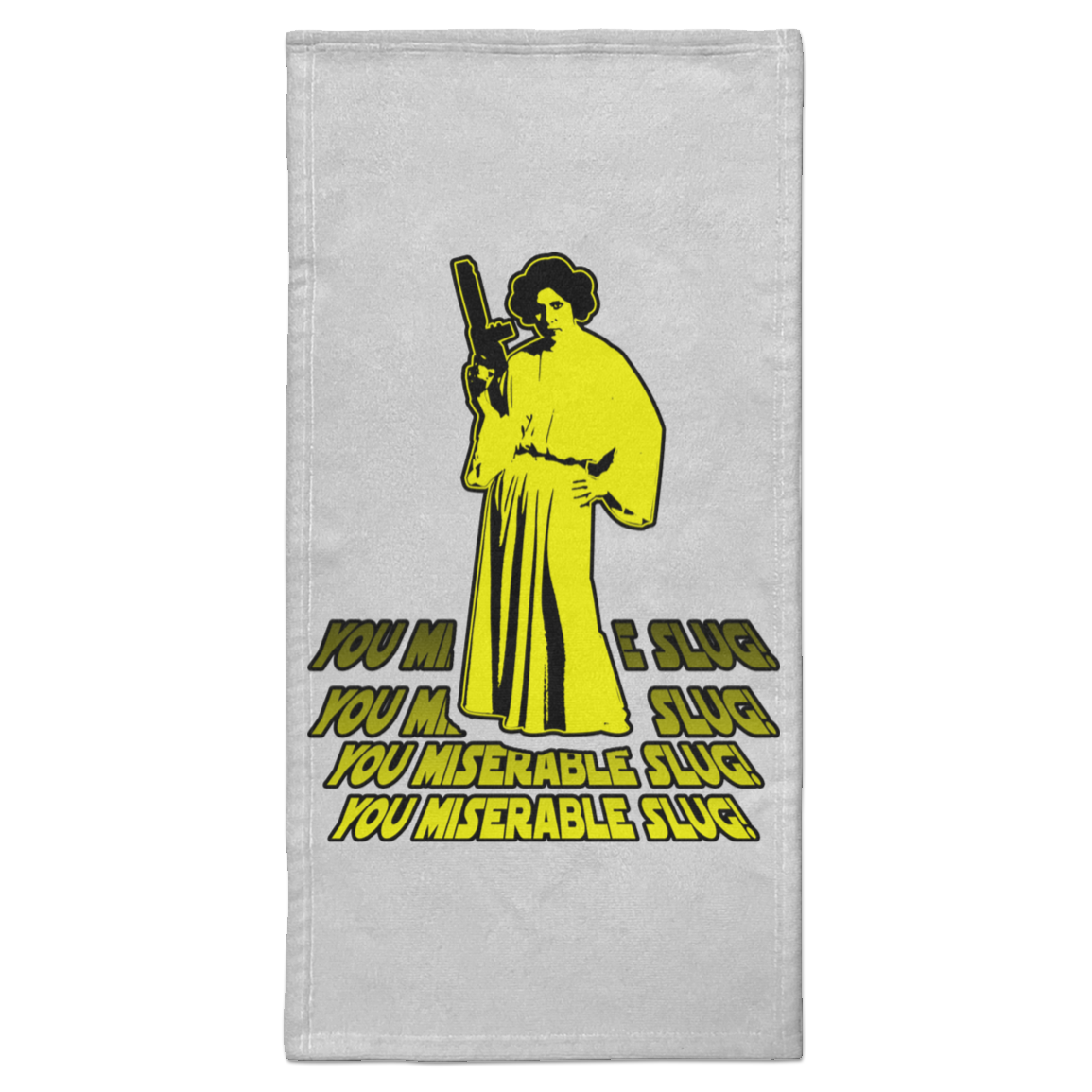 ArtichokeUSA Custom Design. You Miserable Slug. Carrie Fisher Tribute. Star Wars / Blues Brothers Fan Art. Parody. Towel - 15x30