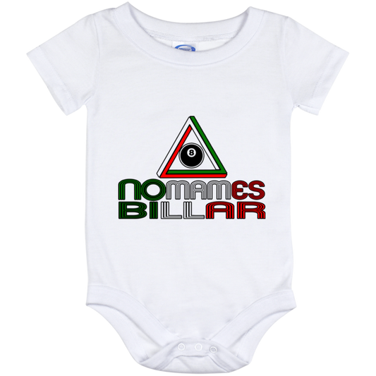 The GHOATS Custom Design #21. No Mames Billar. (Spanish Translation: You've got to be kidding. Pool). Baby Onesie 12 Month