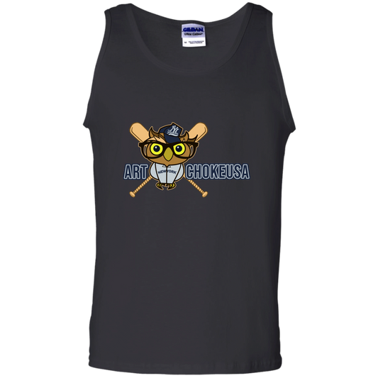 ArtichokeUSA Character and Font design. New York Owl. NY Yankees Fan Art. Let's Create Your Own Team Design Today. Men's 100% Cotton Tank Top