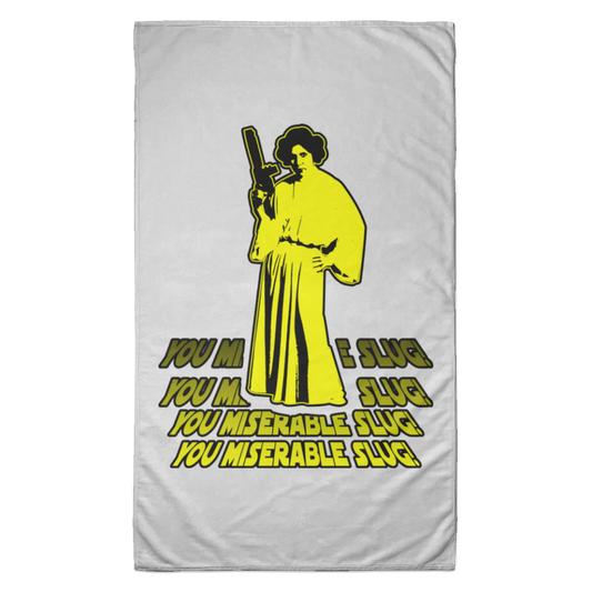 ArtichokeUSA Custom Design. You Miserable Slug. Carrie Fisher Tribute. Star Wars / Blues Brothers Fan Art. Towel - 35x60