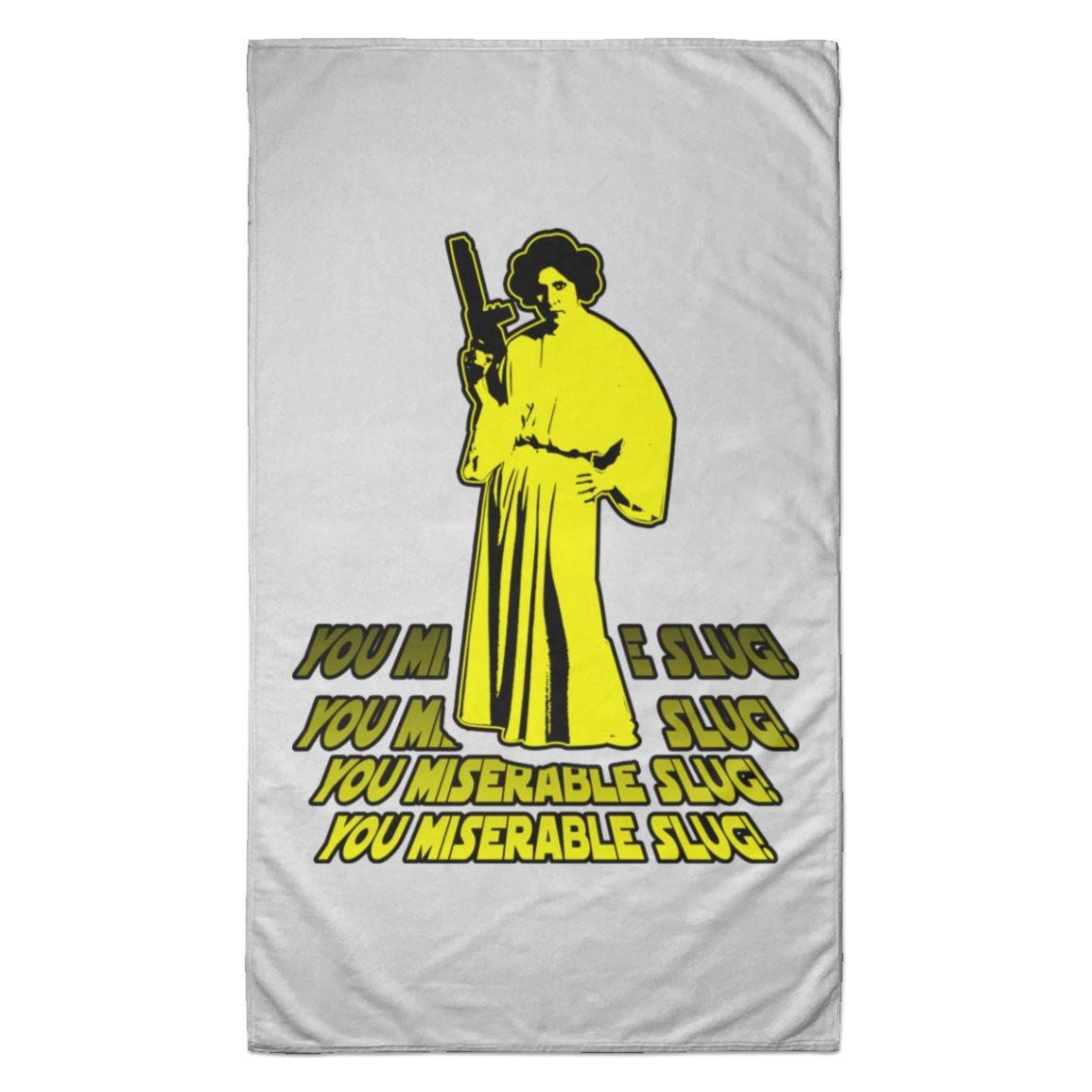 ArtichokeUSA Custom Design. You Miserable Slug. Carrie Fisher Tribute. Star Wars / Blues Brothers Fan Art. Towel - 35x60