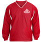 Embroidered Tipped V-Neck Windshirt